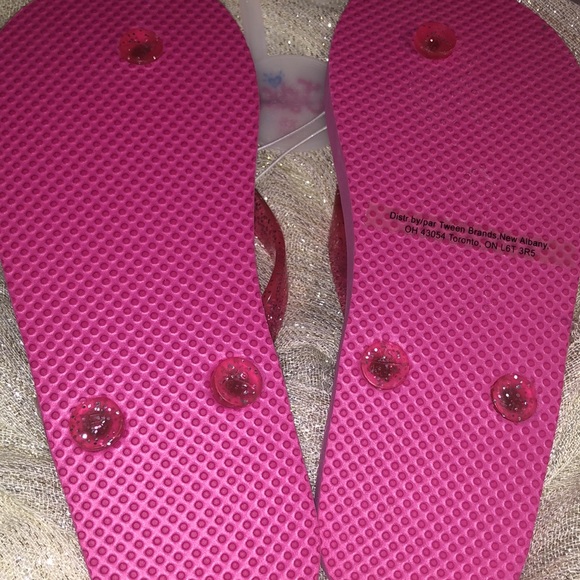 Justice Flip Flops Girls Size 13/1 New - Picture 9 of 11